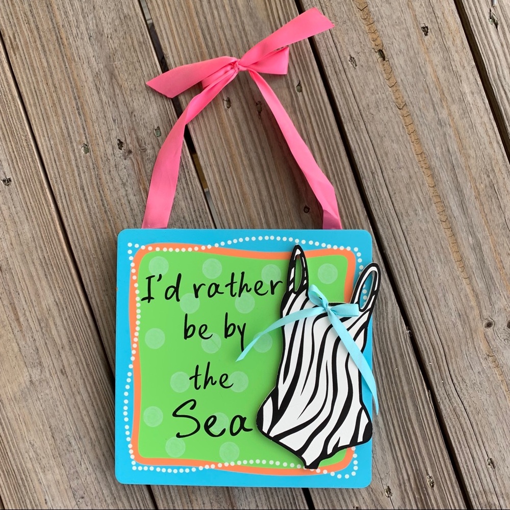 I’d Rather be by the Sea Wall Art